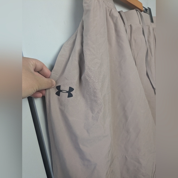 UNDER ARMOUR Fitted Active Pants Size 4XL Beige Color With Pockets - Picture 5 of 11